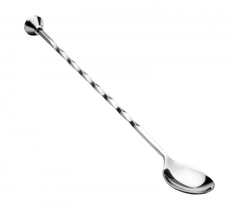 CUILLERE COCKTAIL CANNELEE 27 CM INOX