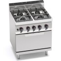 FOURNEAU 4 FEUX SUR FOUR A GAZ