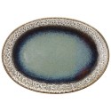 4 PLATS OVAL 30CM BLOOM BLUE AND BROWN