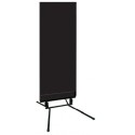 STOP-TROTTOIR 60X150CM NOIR FORME RECTANGULAIRE + PIED RESSORT