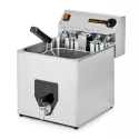Friteuse électrique à poser triphasé  avec robinet de vidange