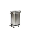 Poubelle pour liquide 50L inox avec pédale