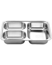 PLATEAU 3 COMPARTIMENTS INOX 24X17X4,2 CM