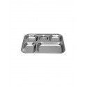 6 Plateaux 5 compartiments inox