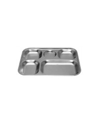 PLATEAU 5 COMPARTIMENTS INOX 30,5X23,5X2,5C