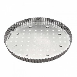 Cercle à tarte perforés et cannelés, Ht. 3 cm, de 20 à 32 cm - De