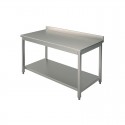 TABLE ADOSSEE AVEC ETAGERE 800X700X850/900MM