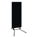STOP-TROTTOIR 60X150CM NOIR FORME RECTANGULAIRE + PIED RESSORT