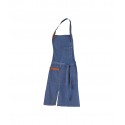 TABLIER MIXTE HAROLD DENIM DELAVE CUIR COGNAC TU