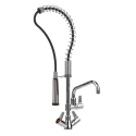 MINI COLONNE-MELANGEUR SUR PLAGE AVEC DOUCHETTE ET BEC LG 250MM