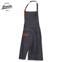 TABLIER MIXTE HAROLD DENIM BRUT CUIR COGNAC TU