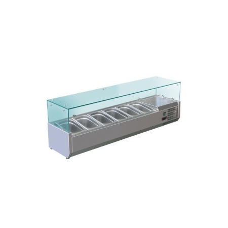 Vitrine saladette 1500MM 6 bacs GN1/4