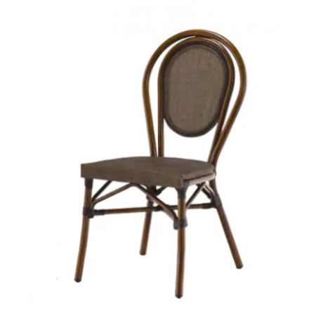 CHAISE ROTIN TISSU BEIGE STRUCTURE SUN MASTER