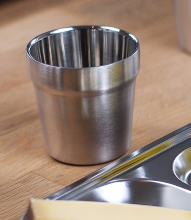 12 GOBELETS EMPILABLES INOX 18 CL