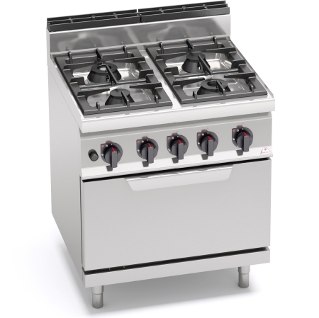FOURNEAU 4 FEUX SUR FOUR A GAZ