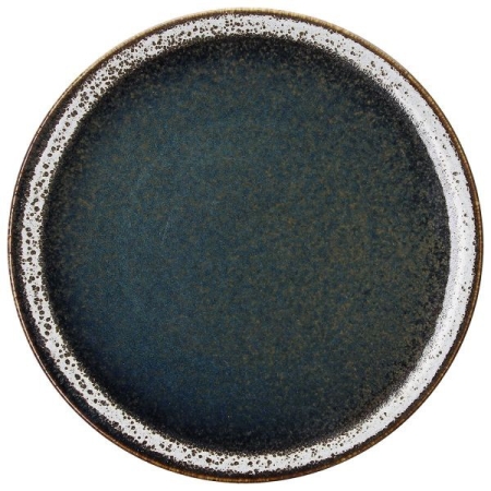 6 ASSIETTES PLATES 27CM BLOOM BLUE AND BROWN