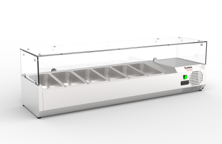 VITRINE REFRIGEREE GN 1/3. 150 X 40 DESSUS EN VERRE