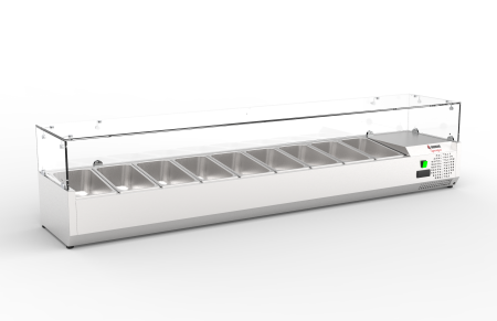 VITRINE REFRIGEREE GN 1/3- 9 BACS -DESSUS EN VERRE