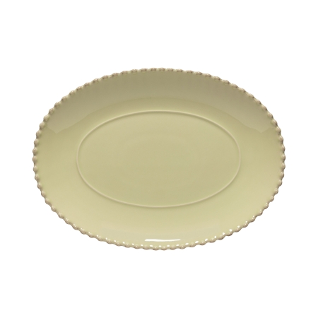 PLATEAU OVALE PEARL 34X25X3.5CM LILLY GREEN