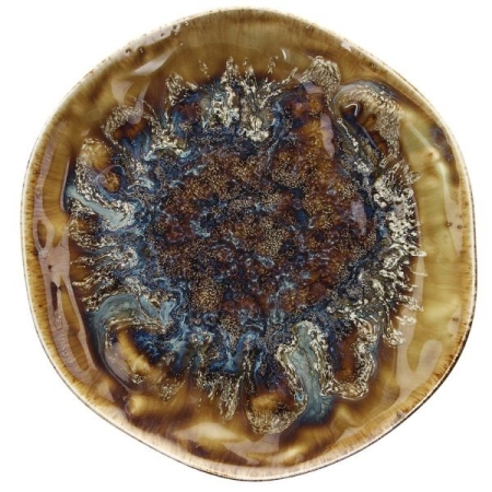 6 ASSIETTES RONDES 33CM REEF OYSTER