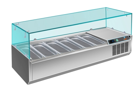 VITRINE SALADETTE 1500MM 7 BACS1/3