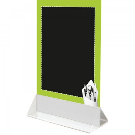 CHEVALET TABLE 22X15 COUVERTS VERT