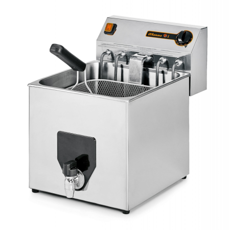 Friteuse électrique à poser triphasé  avec robinet de vidange