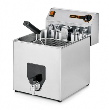 FRITEUSE ACIER INOX 1 BAC 10 LITRES CUVE AMOVIBLE PROFESSIONNELLE 3614005, Helloshop26