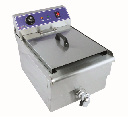 Friteuse électrique à poser avec robinet capacité 10 litres