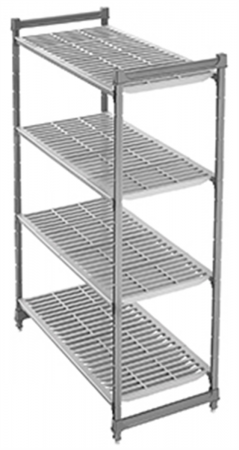 Rayonnage Basic Series Plus  4 niveaux avec clayettes ajourées