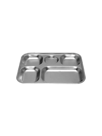 PLATEAU 5 COMPARTIMENTS INOX 30,5X23,5X2,5C