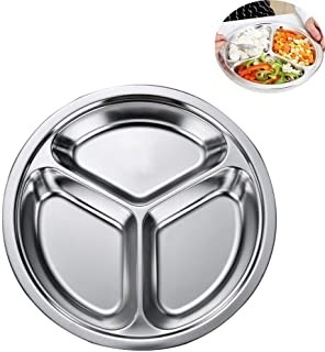 ASSIETTE COMPARTIMENTEE INOX 24X3 CM 