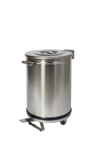 Poubelle pour liquide 50L inox avec pédale